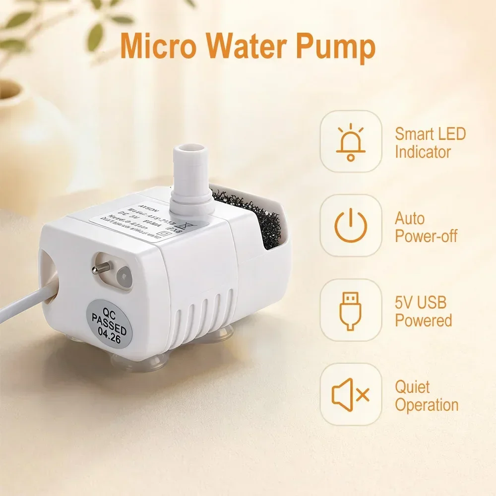 Aquael Filter Fzn - DC 5V USB Mini Submersible Water